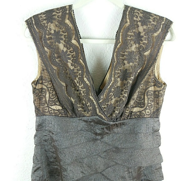 Adrianna Papell Dresses & Skirts - Adrianna Papell SHUTTER ILLUSION TIER MESH